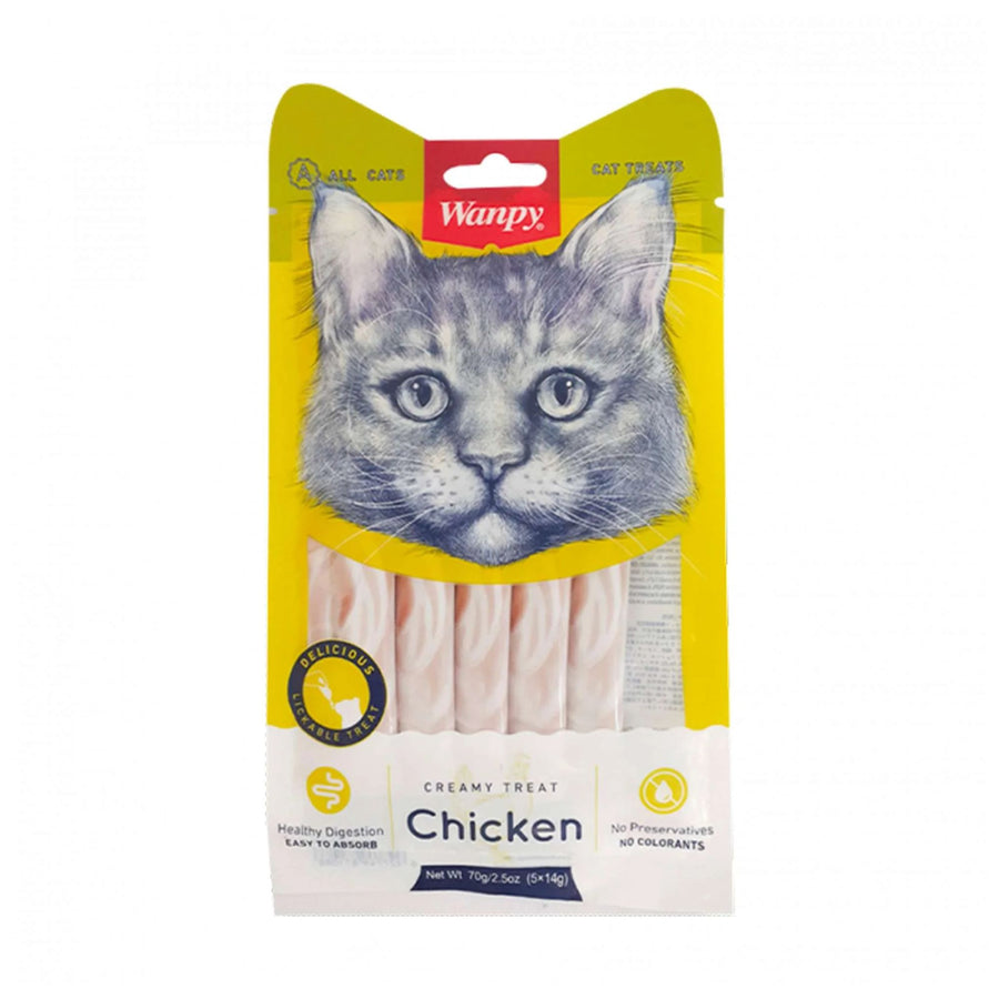 WANPY COMIDA PARA GATO DE POLLO 70 GR CREAMY