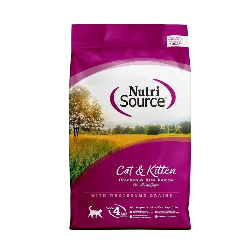 NUTRISOURCE CAT & KITTEN CHICKEN AND RICE 12LB