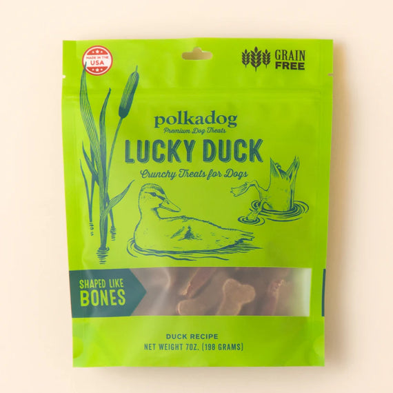 POLKADOG LUCKY DUCK BONE 7 OZ
