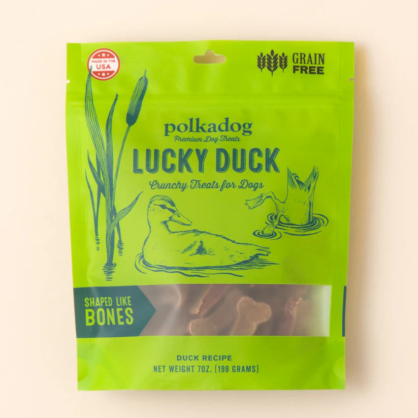 POLKADOG LUCKY DUCK BONE 7 OZ