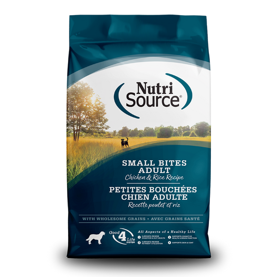 NUTRISOURCE ADULT SMALL BITE CHICKEN & RICE 4 LBS.
