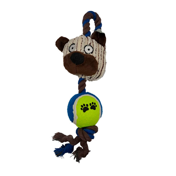 FAUNA PETS DOG TOY THROWING THREE ANIMALS BEIGE