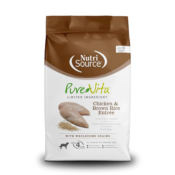 PURE VITA CHIKEN & BROWN RICE 12LB 090523