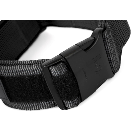 JULIUS-K9 COLOR & GRAY SERIES- K9 COLLAR WITH CLOSABLE HANDLE BLACK-GREY WIDTH: 1,6" / 40 MM