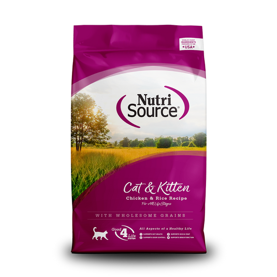 NUTRISOURCE CAT & KITTEN CHICKEN AND RICE 12LB