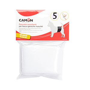 CAMON INSERT PADS (8PCS) FOR MALE DOG WRAPS -SIZE 5