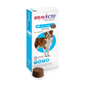 BRAVECTO 1000 MG X 1 TABLETA (20 KG A 40KG) AZUL