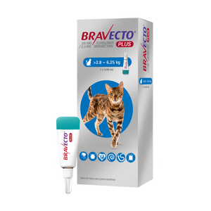 BRAVECTO PLUS GATO 250mg (2.8-6.25 kg) AZUL