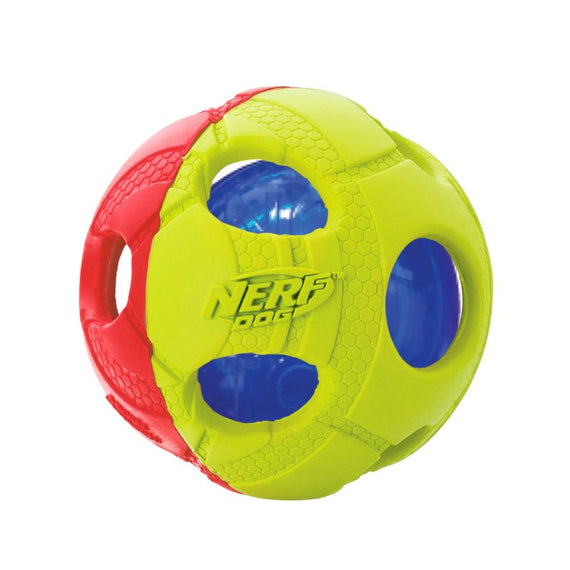NERF 2.5IN LED BASH BALL GREEN RED