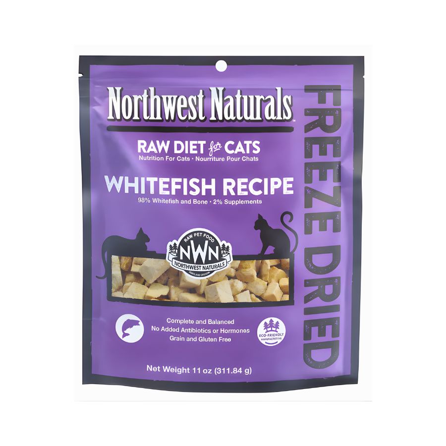 NORTHWEST NATURALS FREEZE DRIED CAT NIBBLES WHITEFISH 11 OZ