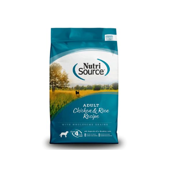 NUTRISOURCE ADULT CHICKEN AND RICE 12 LBS