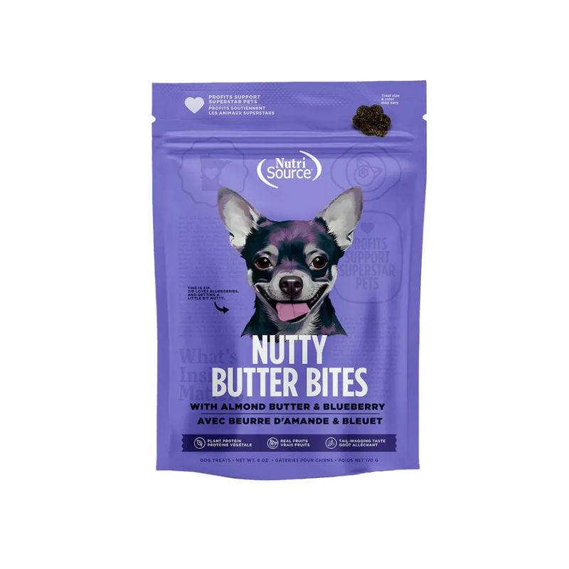 NUTRISOURCE ALMOND & BLUEBERRY NUTTY BUTTER BITES 6OZ