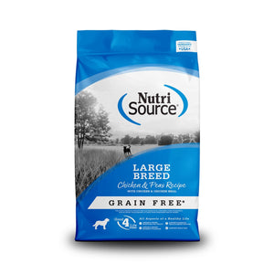 NUTRISOURCE LARGE BREED GRAIN FREE CHICKEN AND PEAS 26 LB