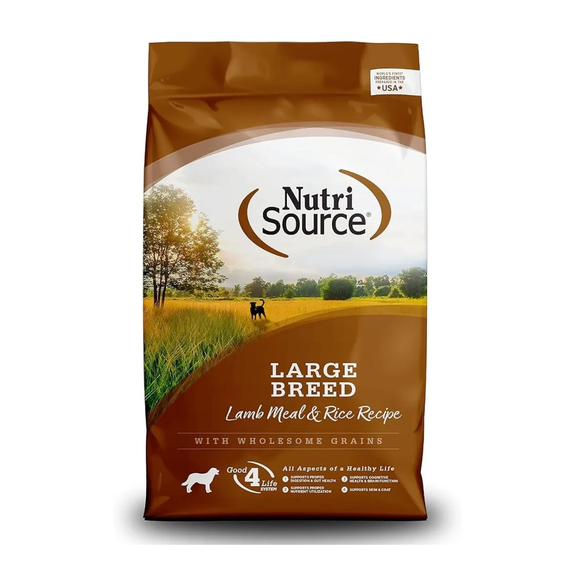 NUTRISOURCE LARGE BREED LAMB MEAL & RICE 26 LBS