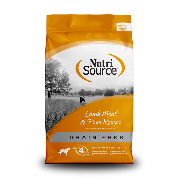 NUTRISOURCE GRAIN FREE LAMB MEAL AND PEAS 4 LB