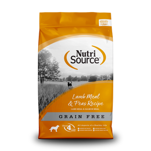 NUTRISOURCE GRAIN FREE LAMB MEAL AND PEAS 12 LB