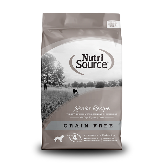 NUTRISOURCE GRAIN FREE SENIOR TURKEY 4 LB