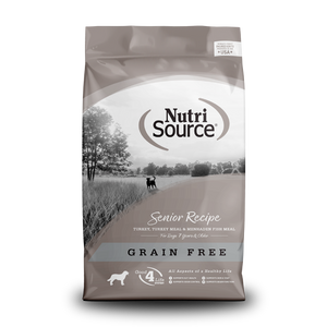 NUTRISOURCE GRAIN FREE SENIOR TURKEY 12 LB