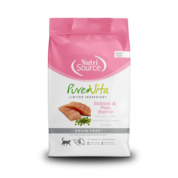 PURE VITA GRAIN FREE SALMON AND PEAS CAT 12 LB