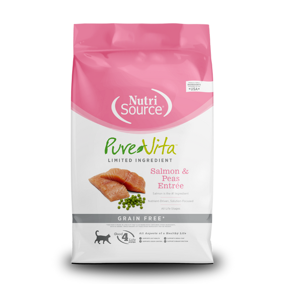 PURE VITA PURE VITA SALMON & PEAS ENTREE CAT FOOD 4 LB