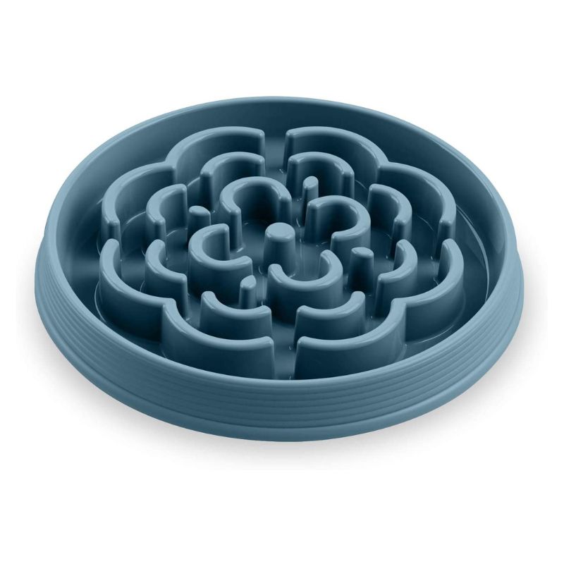 TARHONG SLOW CHOW MEDALLION FEEDER, LARGE, TEAL, 13" X 1.6"/ 7 CUPS