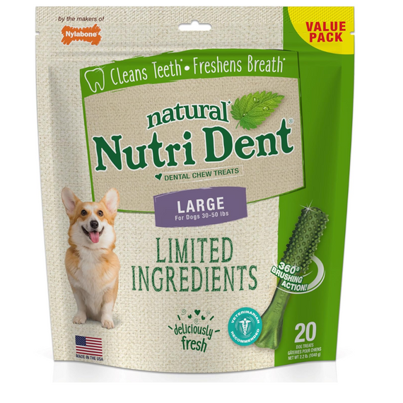 NYLABONE NUTRIDENT FRESH BREATH LARGE 20CT BOX