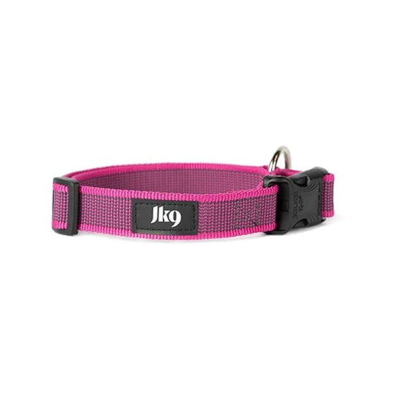 JULIUS-K9 COLOR & GRAY COLLAR WIDTH: 1" / 25MM LENGTH: 15"-25,5" / 39-65 CM, PINK-GRAY-PACKAGED