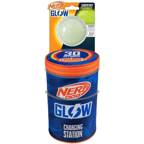 NERF 1M LED 5.1IN X 5.1IN X 8.27IN GLOW  BAG WITH -BLUE/ORANGE AND NO COLOR 10IN TPR TIRE FLYER - GREEN