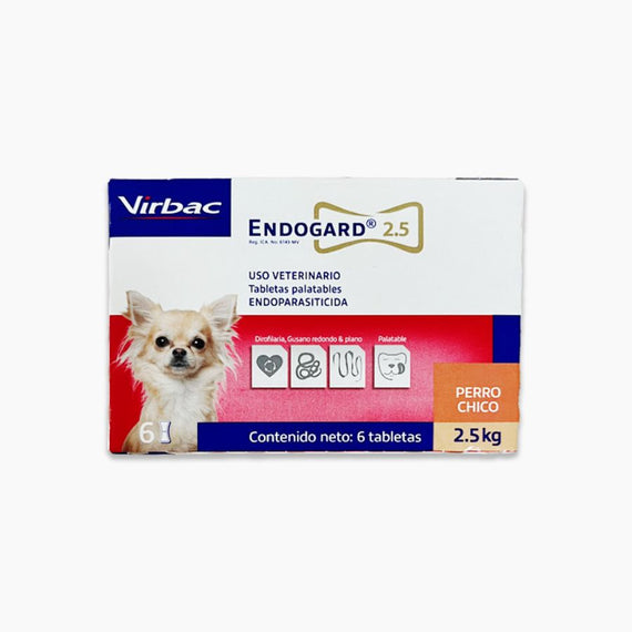 Virbac  Endogard  2.5  24 Tabletas X Caja