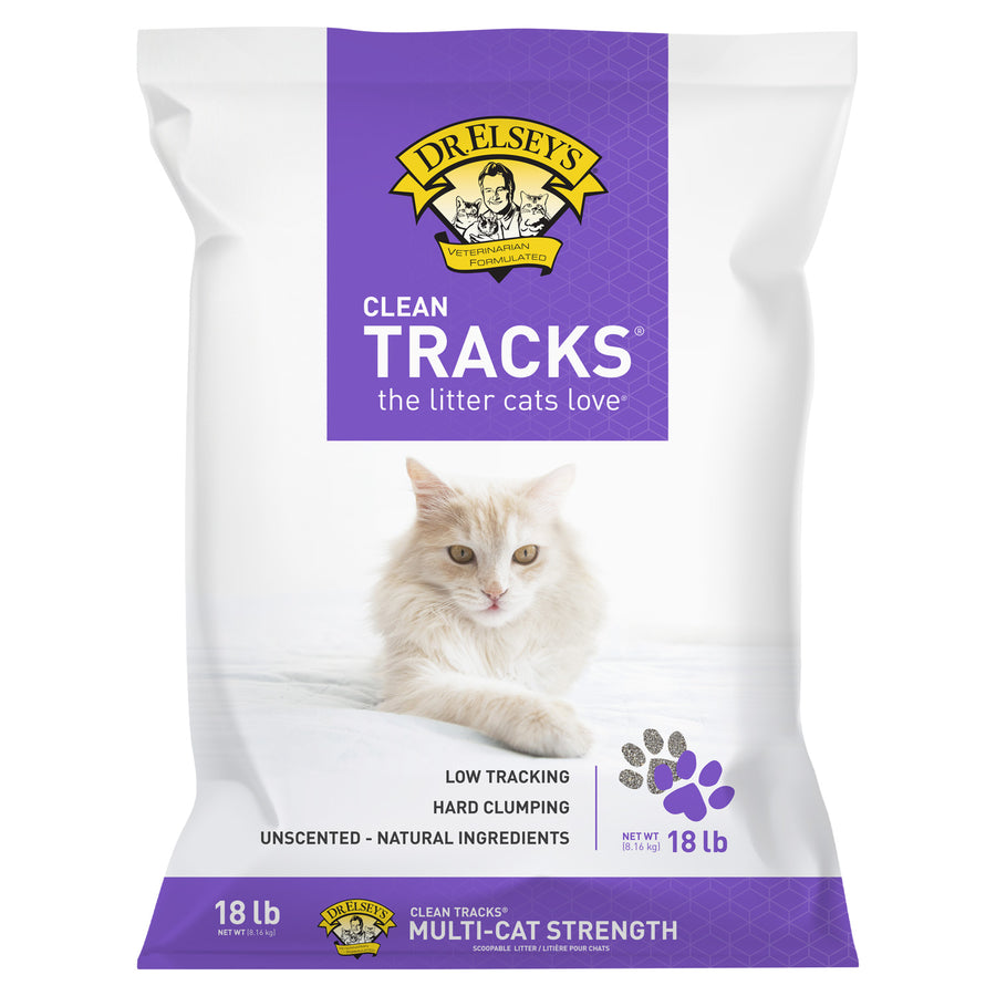 DR. ELSEY'S CLEAN TRACKS CLUMPING CLAY CAT LITTER 18-LB