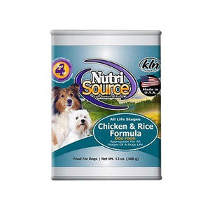 Nutrisource Chicken & Rice Formula Dog Food 13 Oz