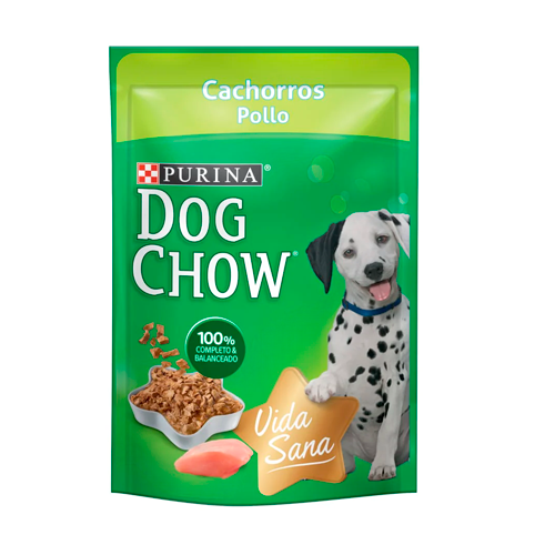 DOG CHOW POUCH JUGOSOS TROZOS DE POLLO, CACHORRO 100GRS 387-0050