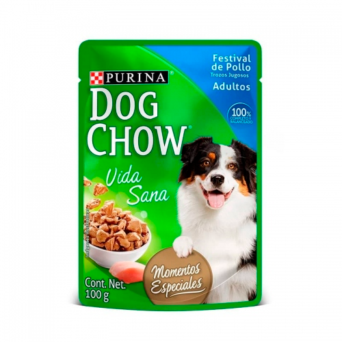 DOG CHOW POUCH FESTIVAL DE POLLO 100GRS 387-0052