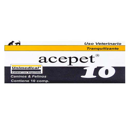 Unimedical Acepet  10 Mg Caja 10 Tabletas Venta Por unidad