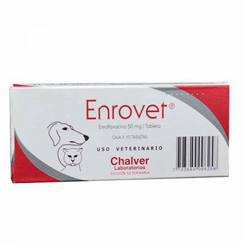 ENROVET 50 MG 10 TABLETAS X UNID