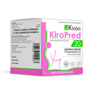 KIROPRED 20 FRASCO DE 20 TABLETAS (PREDNISOLONA 20MG) VENTA POR UNID