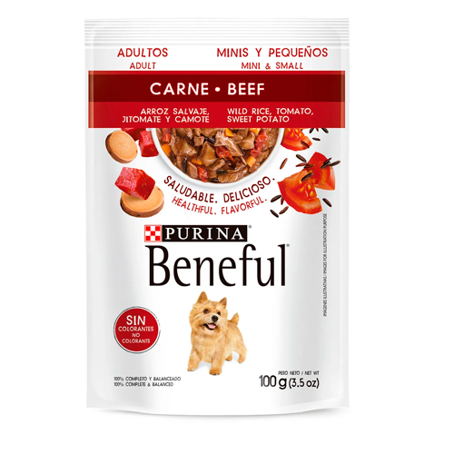 PURINA BENEFUL CARNE ADULT/MINI 100G