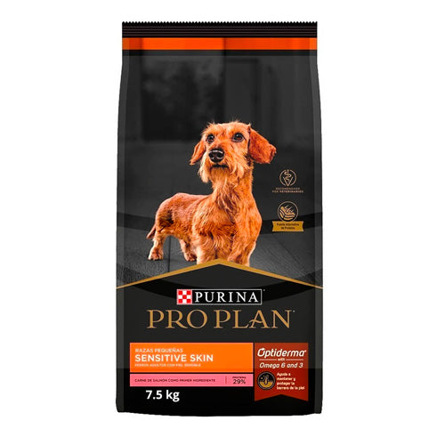 PRO PLAN ADULTO SENSITIVE SKIN OPTIDERMA RAZA PEQUEÑA 7.5KG (16.5LB) 387-1632