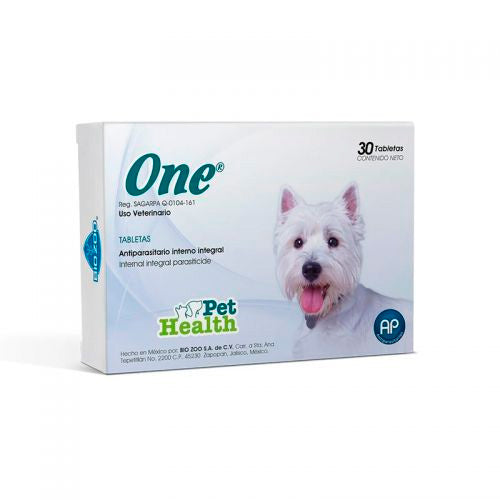 ONE ANTIPARASITARIO TABLETAS 30 TABLETAS VENTA POR UNIDAD