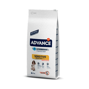 ADVANCE SENSITIVE MEDIUM /MAXI +10KG SALMON Y ARROZ 12KG