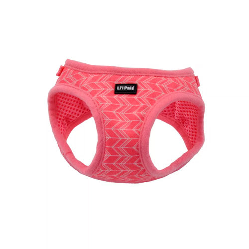 COASTAL LIL PAL CANVAS HARNESS ROSADO CON LINEAS ZIG ZAG XSMALL 06249 PTVPXS