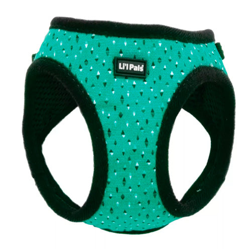 COASTAL LIL PAL CANVAS HARNESS VERDE DIAMANTES XSMALL 06249 TGDPXS