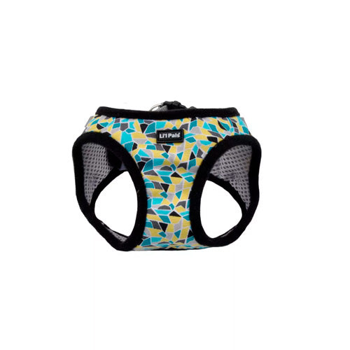 COASTAL LIL PAL CANVAS HARNESS AMARILLO Y GRIS MOSAICO SMALL 06249 TYSPSM