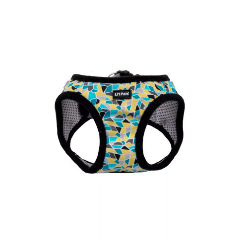 COASTAL LIL PAL CANVAS HARNESS AMARILLO Y GRIS MOSAICO XSMALL 06249 TYSPXS