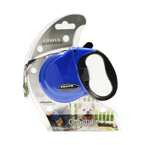 Coastal Power Walker Retractable large  Blue 16 Feet Max 110 Lbs