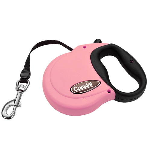 Coastal Power Walker Retractable  medium Pink 16 Feet Max 64 Lbs