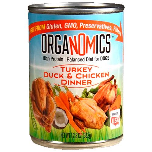 Organomics Turkey Duck & Chicken Dinner For Dogs 12.8Oz – American