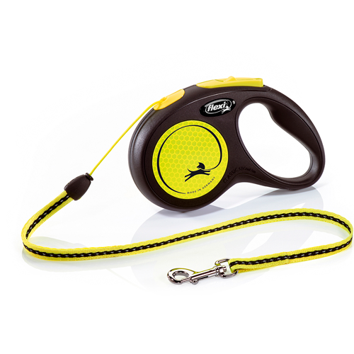 FLEXI CORREA RETRACTIL  NEW NEON S CORD 5M YELLOW