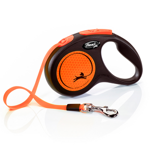 FLEXI CORREA RETRACTIL  NEW NEON S TAPE 5M ORANGE