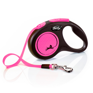 FLEXI CORREA RETRACTIL  NEW NEON S TAPE 5M PINK